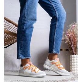 D/GMR Graue Sneakers Damen -Spitzen -UP -Turnschuhe Arcobaleno 1