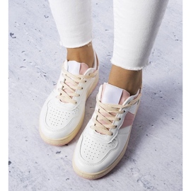 D/GMR Weiße und rosafarbene Damensneaker von Marcella 2