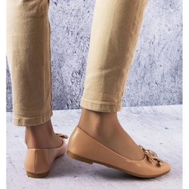 D/GMR Dunkelbeige Ballerinas mit Vallée-Verzierung 2