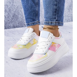 D/GMR Weiße und blaue Plateauschuhe von Heloise 1