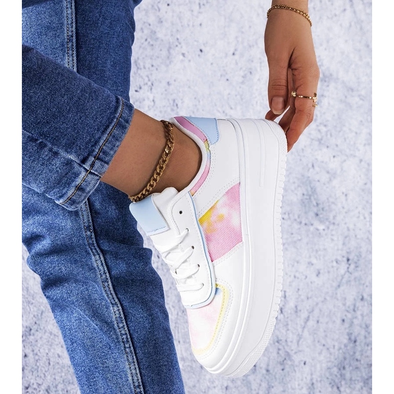 D/GMR Weiße und blaue Plateauschuhe von Heloise 2