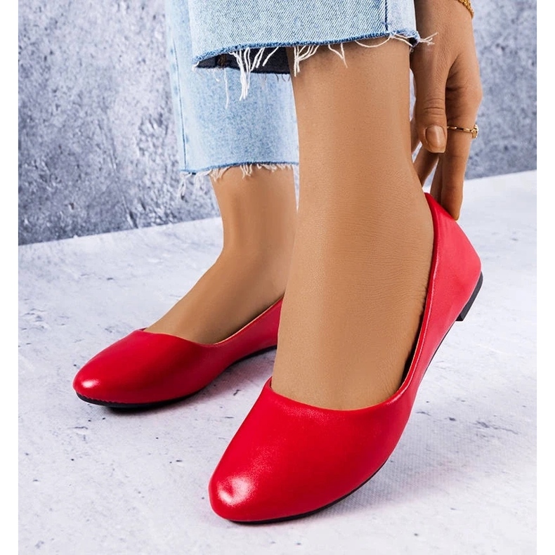 D/GMR Klassische Ballerinas in Narcisse-Rot 1