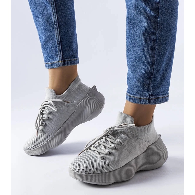 D/GMR Graue Sneaker aus Textil von Lavallée 1