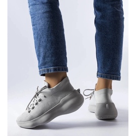 D/GMR Graue Sneaker aus Textil von Lavallée 2