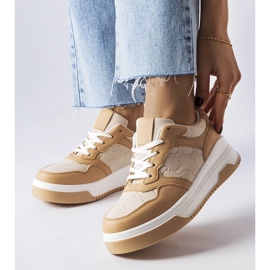 D/GMR Beige Sneakers mit Paré-Prägung 2