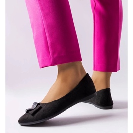 D/GMR Schwarze Ballerinas, verziert mit Rémy-Strasssteinen 2