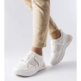 D/GMR Weiße Sneakers aus kombinierten Materialien von Caya 1