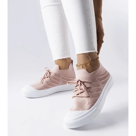 D/GMR Pinkfarbene Polaire-Stretch-Sneakers rosa 1