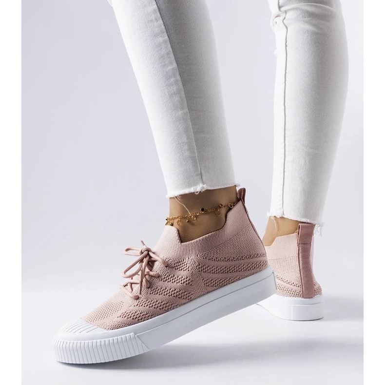 D/GMR Pinkfarbene Polaire-Stretch-Sneakers rosa 2