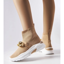 D/GMR Baptiste braune Turnschuhe mit einer Kette 2