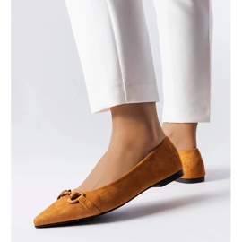 D/GMR Braune Ballerinas mit spitzer Zehenpartie von Aimé 1