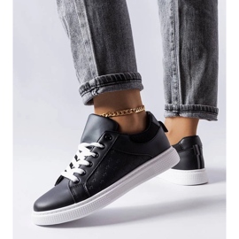 D/GMR Schwarze Sneakers mit Dreux-Prägung 2