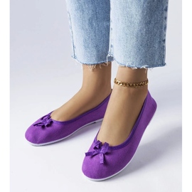 D/GMR Lila Ballerinas aus Stoff von Gendron 1