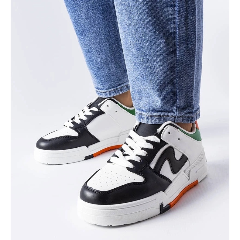 D/GMR Schwarz-weiße Stiefel mit dickerer Sohle von Harter 1