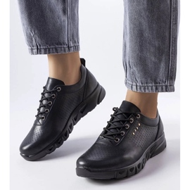 D/GMR Schwarze Brogues aus durchbrochenem Leder von Brodeur 1