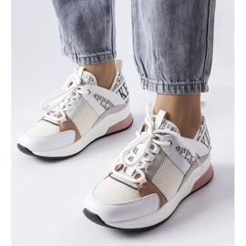 D/GMR Weiße und rosa Sneaker von Vincez 1