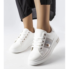 D/GMR Sacaton weiße Turnschuhe mit Plateau 1