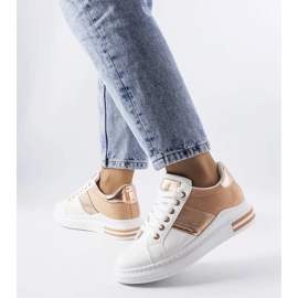 D/GMR Weiße Sneakers mit pinkfarbenen Einsätzen von Deans 2