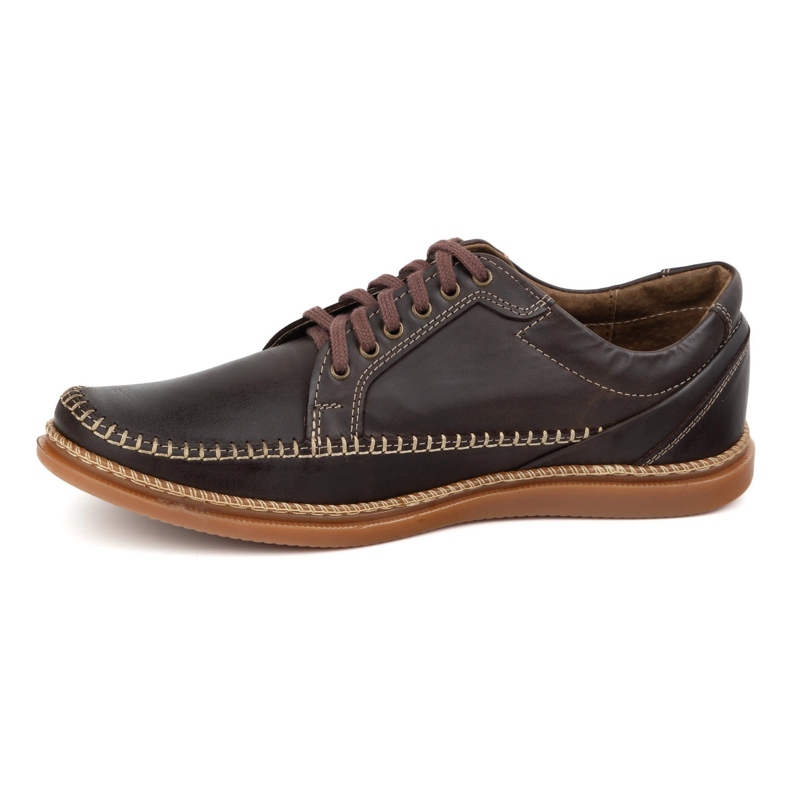 Olivier Herren Lederschuhe Casual Model 313GT dunkelbraun 1