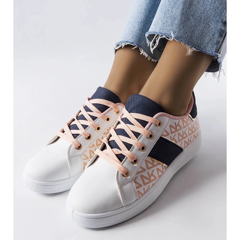 D/GMR Weiße Sneaker mit farbigen Einsätzen von Kessla 2