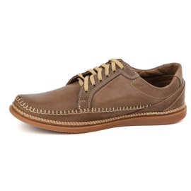 Olivier Herren Lederschuhe Casual Model 313GT Hellbraun 1