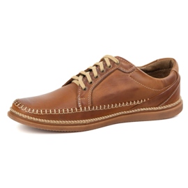Olivier Herren Lederschuhe Casual Model 313gt Kamel braun 1