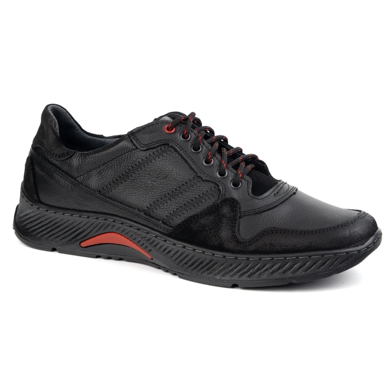 Olivier Herren Lederspitze -up Schuhe Sportstil 315gt Floter schwarz 1