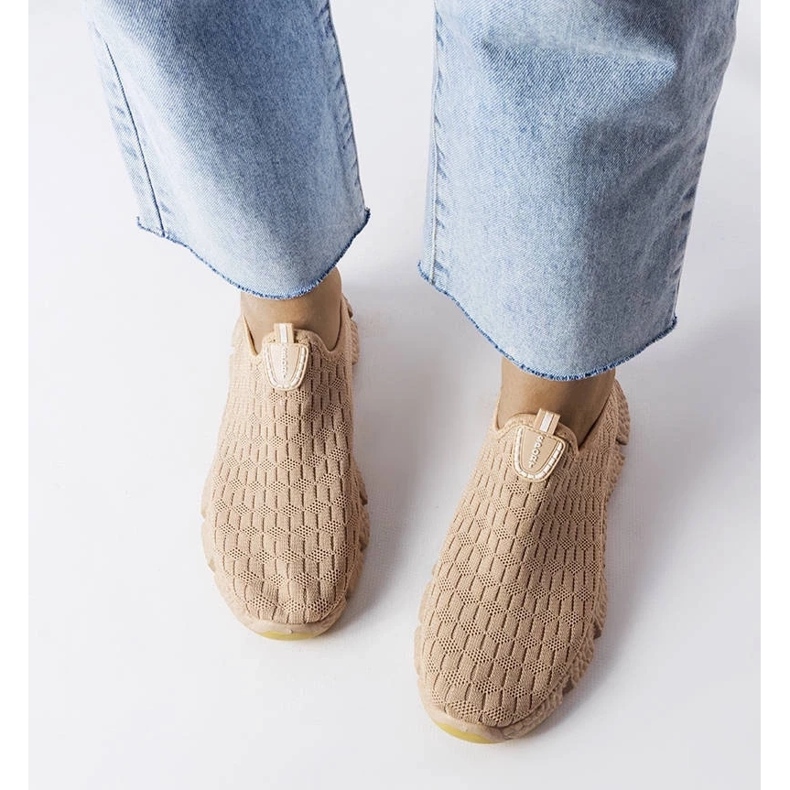 D/GMR Beige Sport-Slip-On-Sneaker von Obenor 2