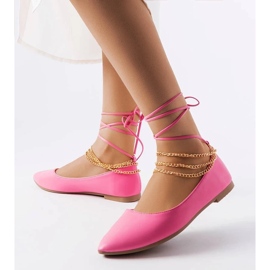 D/GMR Rosa Ballerinas mit Zierschließe von Donat 1