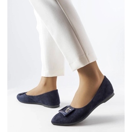 D/GMR Marineblaue Ballerinas mit Strasssteinen von Fleming 2