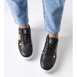 D/GMR Schwarz-goldene Sport-Sneaker von Parma 2