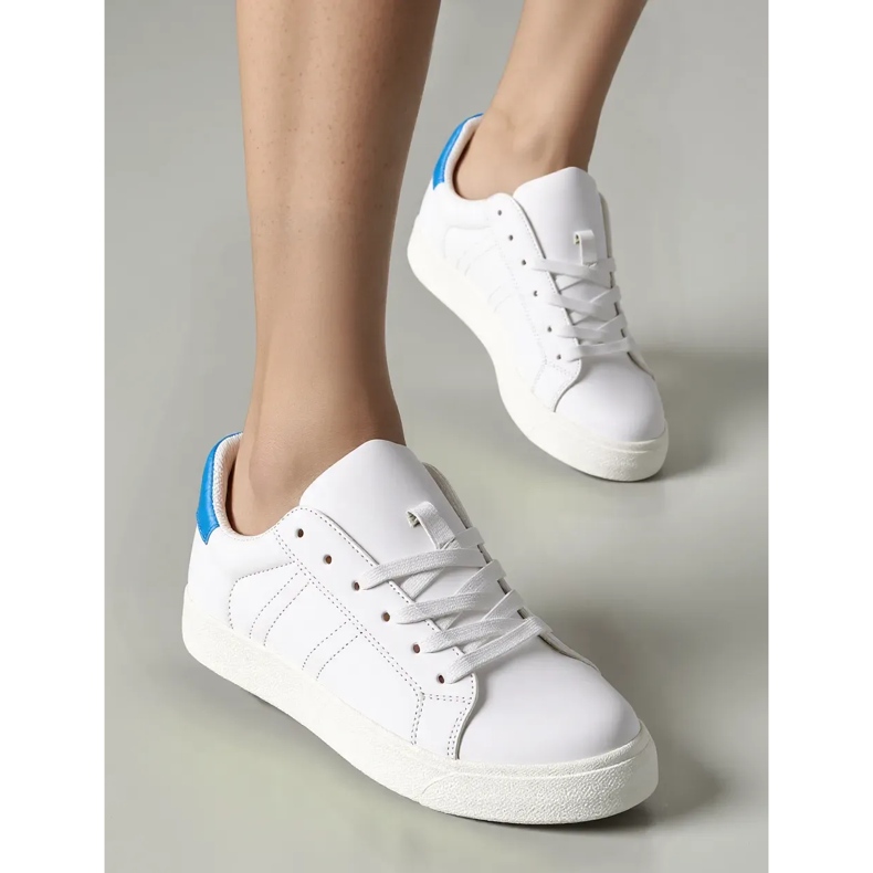 Blaue Damen-Sneaker weiß 2