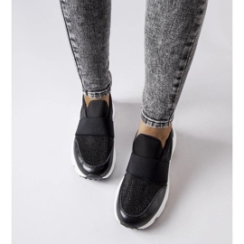 D/GMR Schwarze Sneakers mit Strasssteinen von Algiso 2