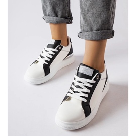 D/GMR Schwarz-weiße Schuhe mit silbernem Akzent von Palais 1