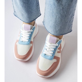 D/GMR Weiße, rosa und blaue Sneakers von Teresio 1
