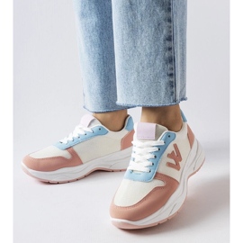 D/GMR Weiße, rosa und blaue Sneakers von Teresio 2