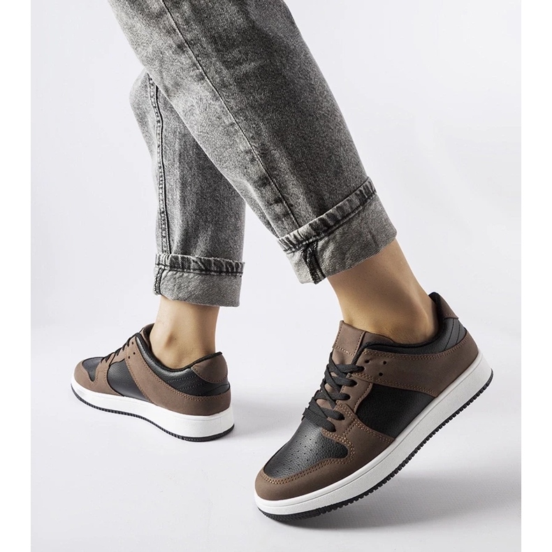 D/GMR Braune und schwarze Jacqueline-Sneaker 2