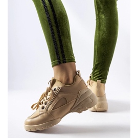 D/GMR Dunkelbeige Sneaker mit flexiblem Abal-Obermaterial 2