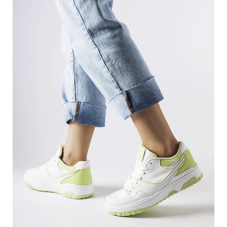 D/GMR Barrette-Sneaker in Weiß und Grün 2