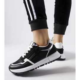 D/GMR Schwarze dekorative Camuzzoni-Sneaker 2