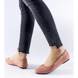 D/GMR Dunkelrosa Jules Ballerinas aus Öko-Wildleder 2