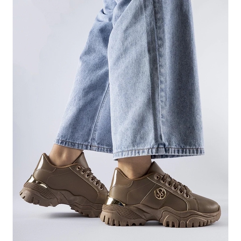 D/GMR Braune Sneakers mit massiver Sohle von Arpaia 2