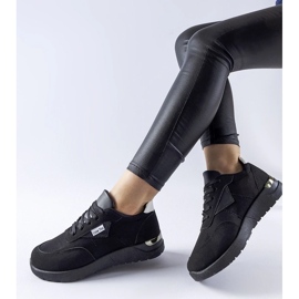 D/GMR Geraldino-Sneaker aus schwarzem Stoff 2