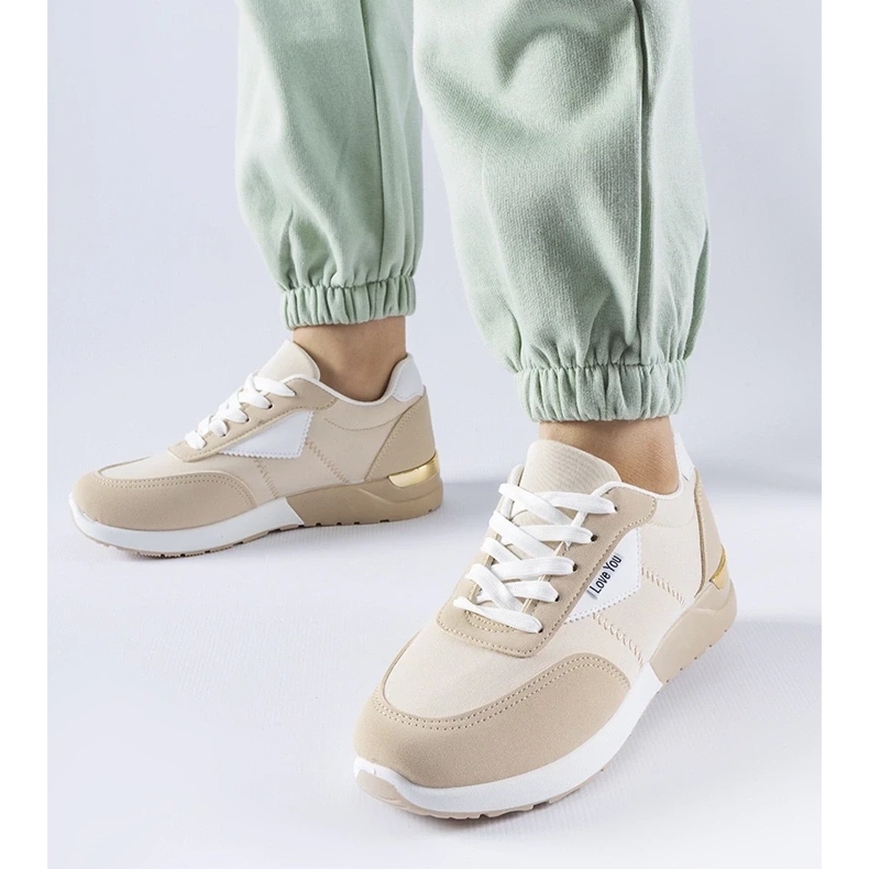 D/GMR Beige Stoff-Sneaker von Geraldino 2