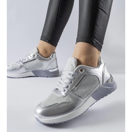 D/GMR Graue Sneaker mit Zierfaden von Facondo 1