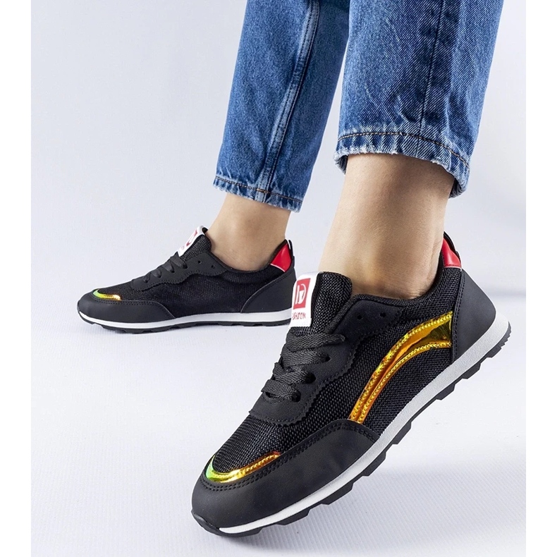 D/GMR Schwarze Cavior-Sportsneaker 1