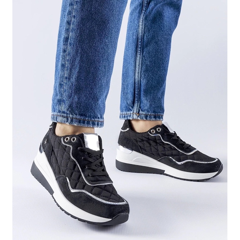 D/GMR Schwarze Pisignano-Sneaker mit Keilabsatz 1