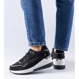 D/GMR Schwarze Pisignano-Sneaker mit Keilabsatz 2