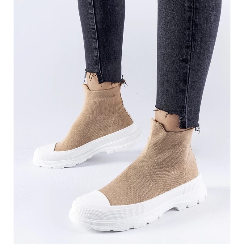 D/GMR Braune Sneakers mit elastischem Obermaterial von Gadbois 1