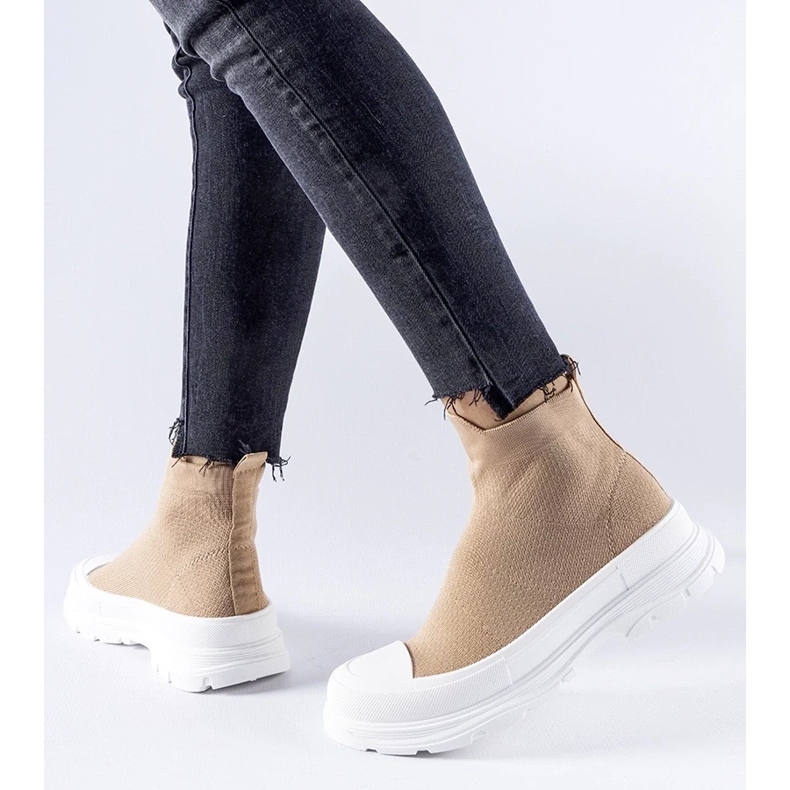 D/GMR Braune Sneakers mit elastischem Obermaterial von Gadbois 2